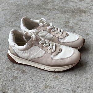 Madewell Stylish White and Beige Kickoff Sneaker